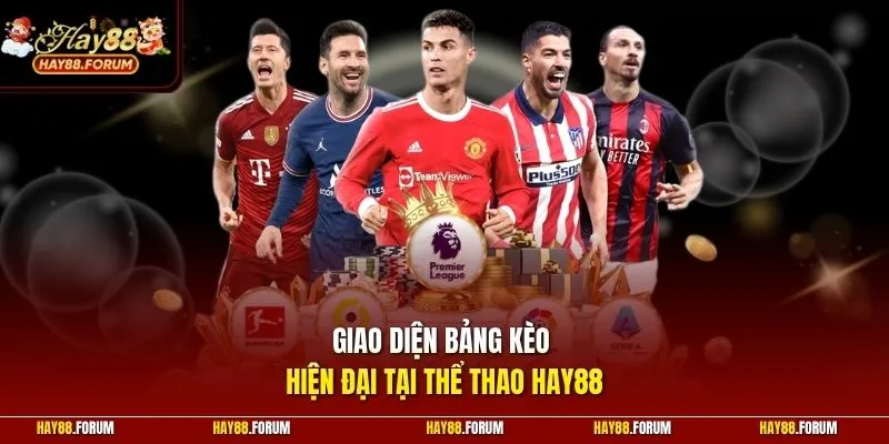 Giao diện bảng kèo hiện đại tại thể thao Hay88
